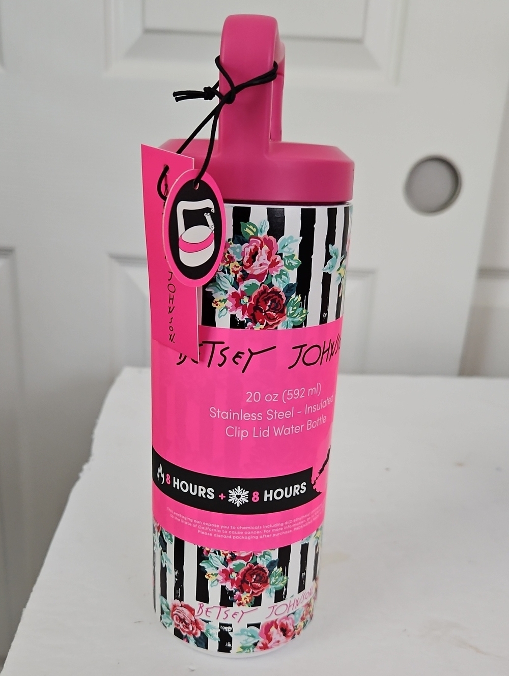 Betsey Johnson NWT Clip Lid Tumbler